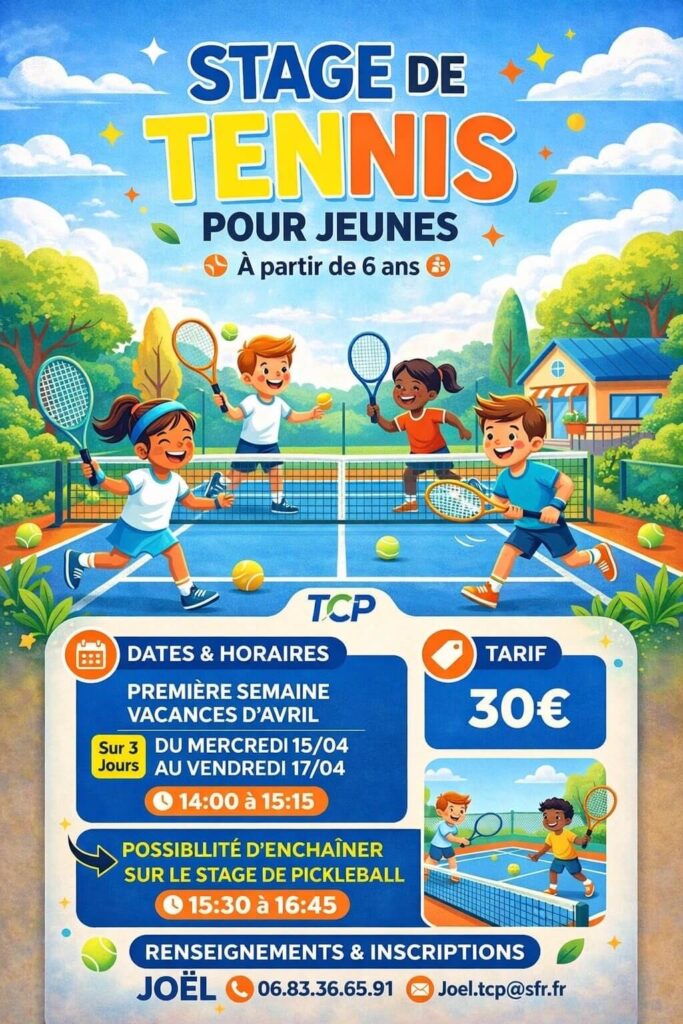 Stage de tennis enfant